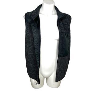 EXPRESS Sherpa Unisex Vest Grey Small Outdoor Winter Fall Layering Active